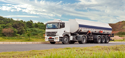 An HGV driving on a road